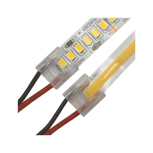 Kit 10 unid. Conector Transparente com Cabo para Fitas LED COB + SMD – 8mm – IP20 - Image 2