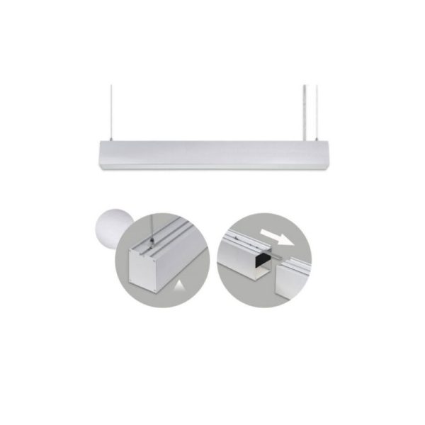 Linea Led Suspensa Alumínio 120cms 20W 3200lm