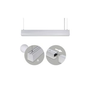 Linea Led Suspensa Alumínio 60cms 20W 1600lm