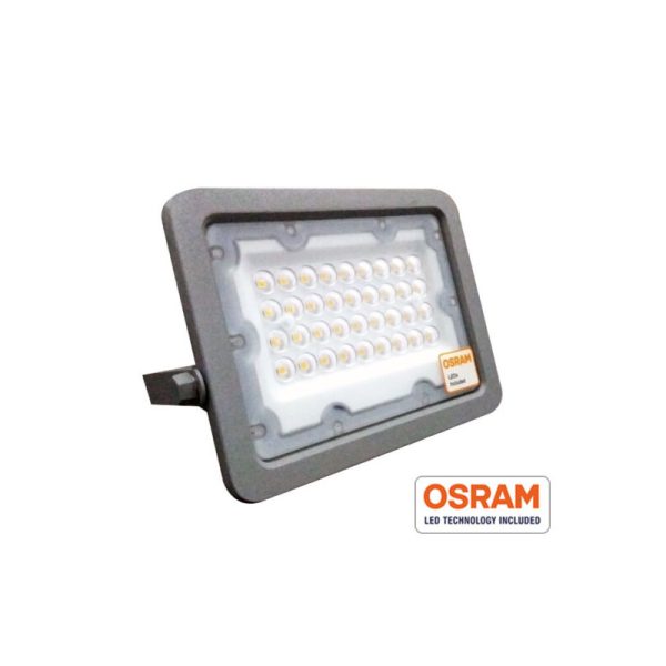 Projetor IPAD Cinza 10W SMD IP65 OSRAM 3 Anos Garantia