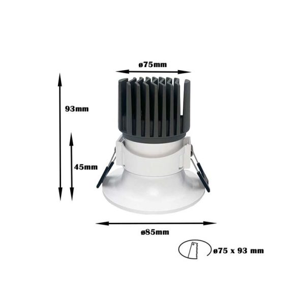 Downlight Branco GU-10 15W 160lm/w Chip led BRIDGELUX - Image 4
