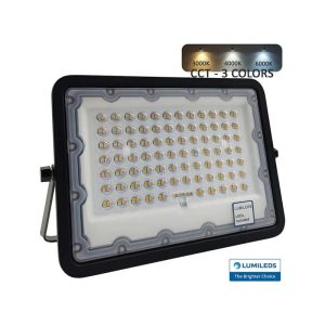Projetor IPAD Cinza 100W 3CCT 11000Lm Led Lumileds IP65 5 Anos Garantia