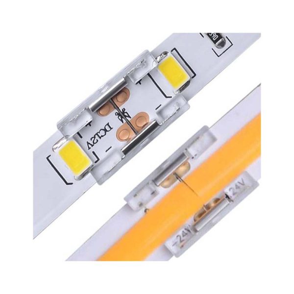 Kit 10 unid. Conector De União Transparente Para Fita Led – COB + SMD – 8mm – IP20 - Image 2