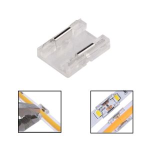 Kit 10 unid. Conector De União Transparente Para Fita Led – COB + SMD – 10mm – IP20