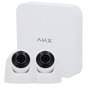 Kit de videovigilância Ajax com Gravador NVR de 8 canais e 2 Câmaras turret 5 Mpx Ajax - AJ-NVRKIT108-2XTURRET-W