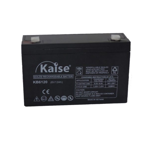 Bateria recarregável 6V 12A KB6120 Kaise