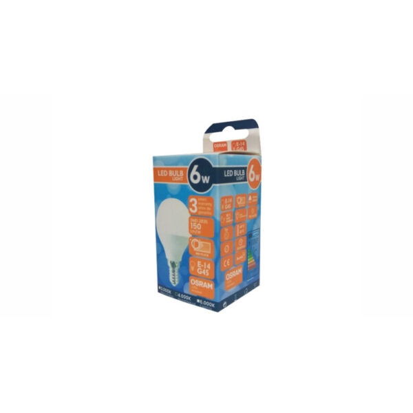 Lâmpada E14 G45 6W 150lm/w OSRAM - Image 2