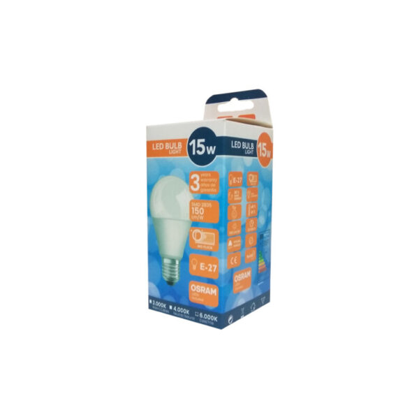 Lâmpada E27 A60 15W 150lm/w OSRAM - Image 2