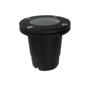 Projetor Pavimento Redondo GU-10 Aro PRETO IP65