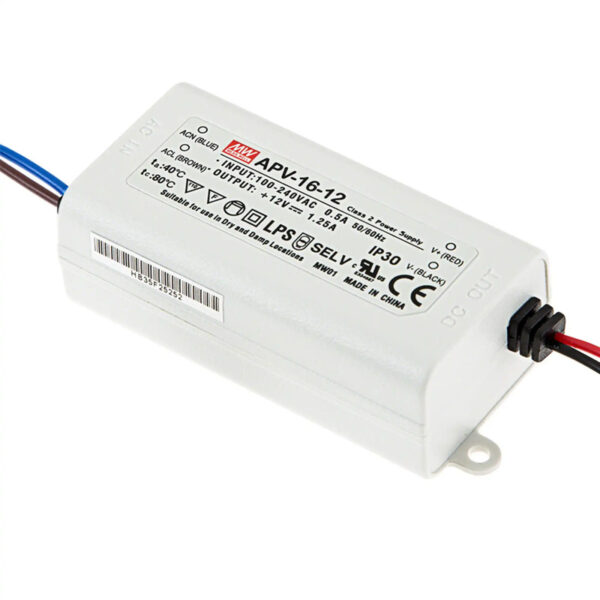 Fonte de Alimentação Mean Well 12Vdc 16W IP42 APV