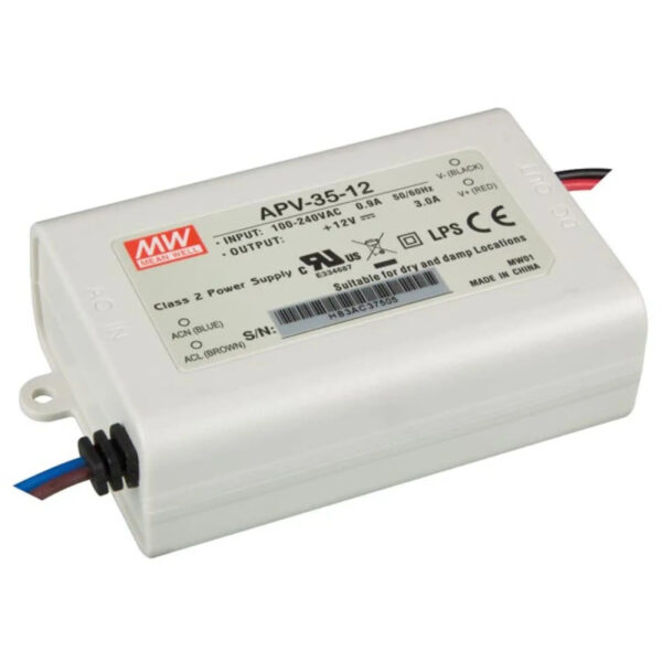 Fonte de Alimentação Mean Well 12Vdc 35W IP42 APV