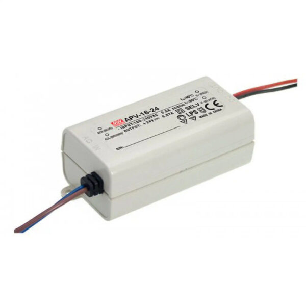 Fonte de Alimentação Mean Well 24Vdc 16W IP42 APV