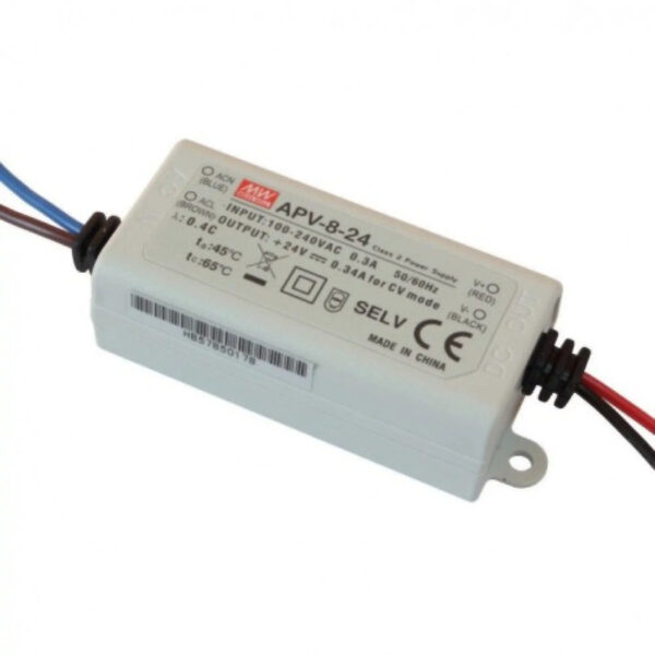 Fonte de Alimentação Mean Well 24Vdc 8W IP42 APV