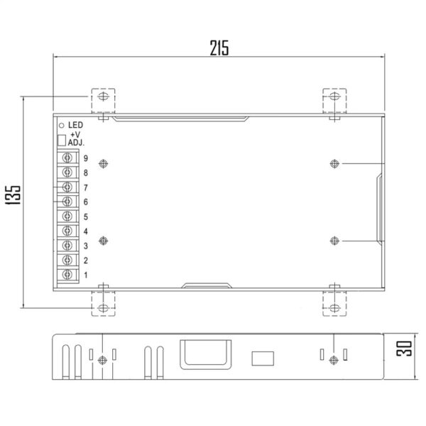Fonte de Alimentação Mean Well 12Vdc 200W IP20 RSP - Image 2