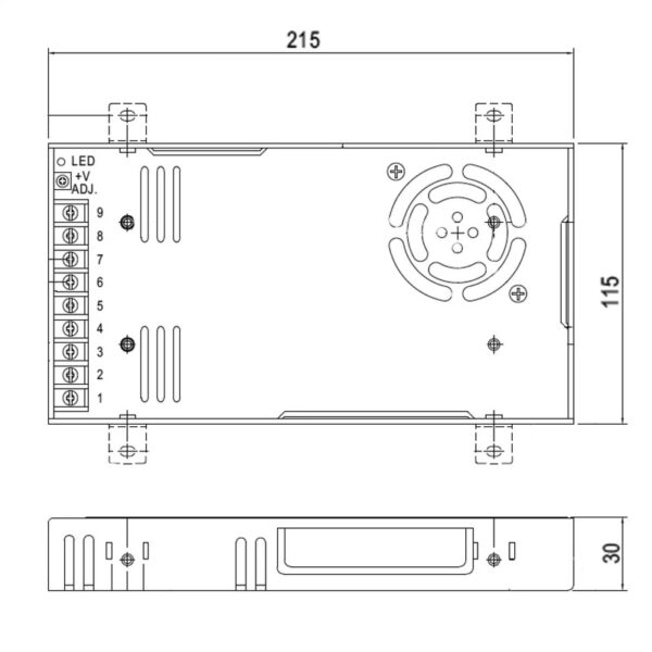 Fonte de Alimentação Mean Well 12Vdc 320W IP20 RSP - Image 2