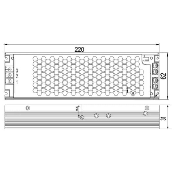 Fonte de Alimentação Mean Well 24Vdc 350W Perf. IP20 UHP - Image 2