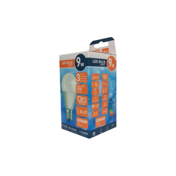 Lâmpada E27 A60 9W 150lm/w OSRAM - Image 2