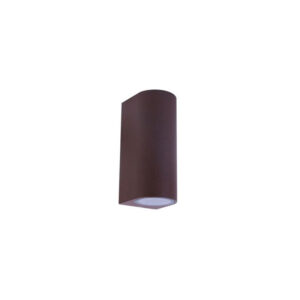 Aplique Led Parede Cilíndrico 2xGU10 Castanho IP44
