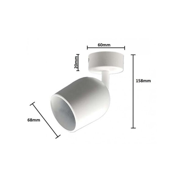 Aplique De Teto Branco Para GU10 IP20 - Image 4