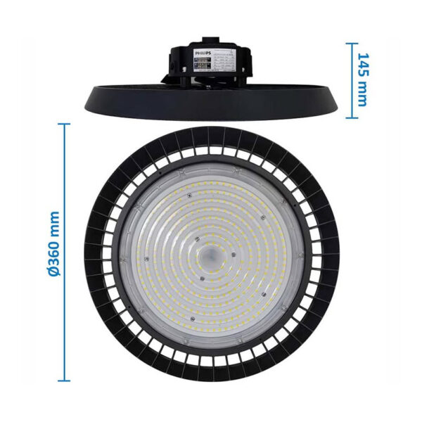 Campânula Led UFO 200W SMD Dimável 170lm/w Drive PHILIPS XITAIUM 1-10v 6 anos Garantia - Image 3