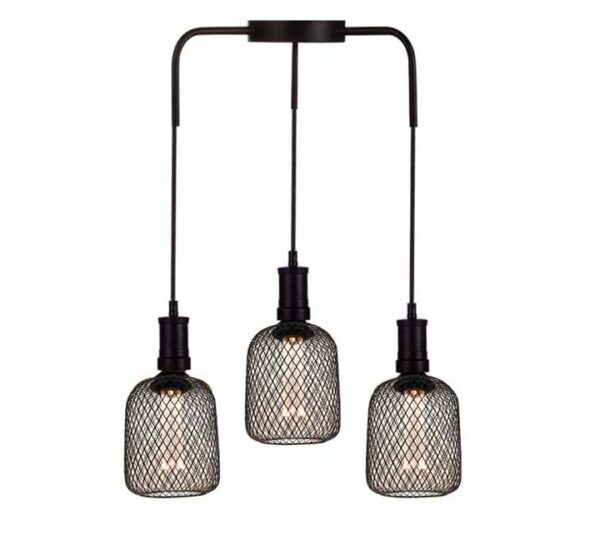 Lâmpada E27 LED 4W 2200K Rede Metal Preto Ø105mm - Image 3