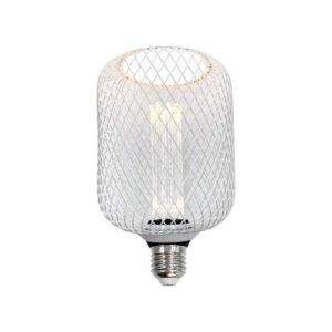 Lâmpada E27 LED 4W 2200K Rede Metal Branco Ø105mm