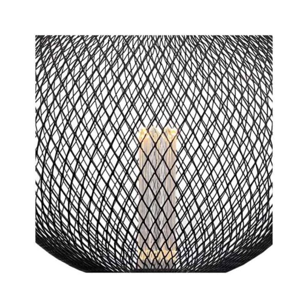 Lâmpada E27 LED 4W Redonda 2200K Rede Metal Preto Ø200mm - Image 3