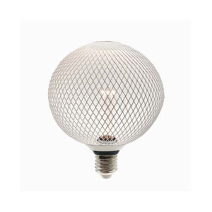 Lâmpada E27 LED 4W Redonda 2200K Rede Metal Branco Ø200mm
