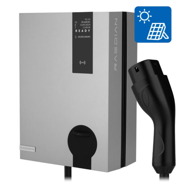 Carregador de Veículos Eléctricos RAEDIAN 22kW 32A Trifásico RD-B-NEO-22-C75-SILVER