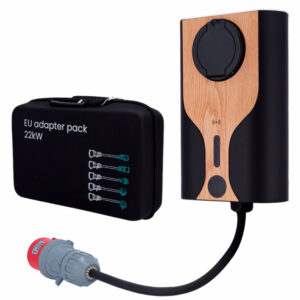 Kit de Carregador Portátil + Adaptadores de Ficha 22kW 32A Trifásico RD-NORA-22-C3-NCB22-EU