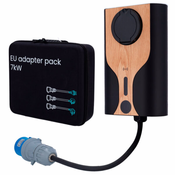 Kit de Carregador Portátil + Adaptadores de Ficha 7.4kW 32A Monofásico RD-NORA-7-C1-NCB7-EU