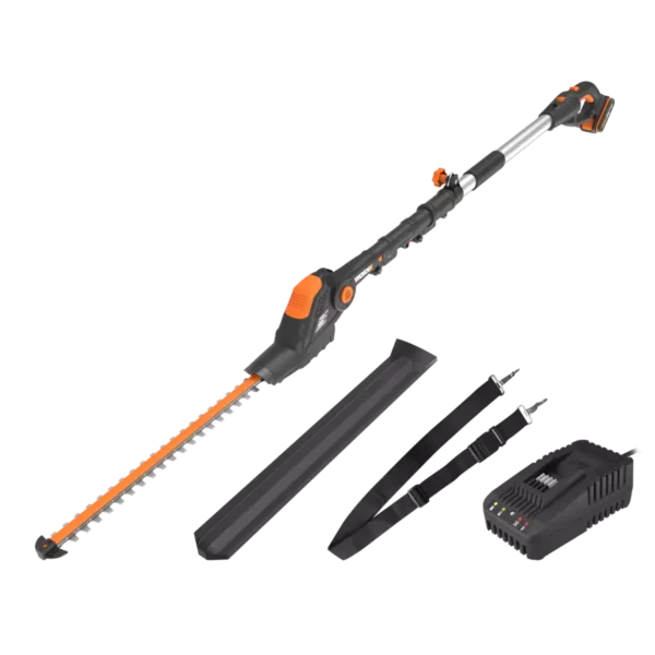 Corta-sebes sem fio 20V 45cm 3.2M de alcance com x1 bateria 2.0Ah e carregador