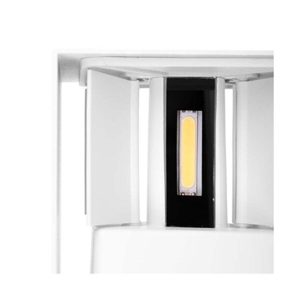 Aplique de Parede Cubo Branco 3w+3w 3CCT 480Lm Ângulo Ajustável IP65 - Image 4