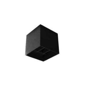 Aplique de Parede Cubo Preto 3w+3w 3CCT 480Lm Ângulo Ajustável IP65