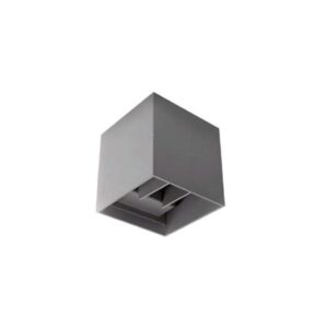 Aplique de Parede Cubo Cinza 3w+3w 3CCT 480Lm Ângulo Ajustável IP65