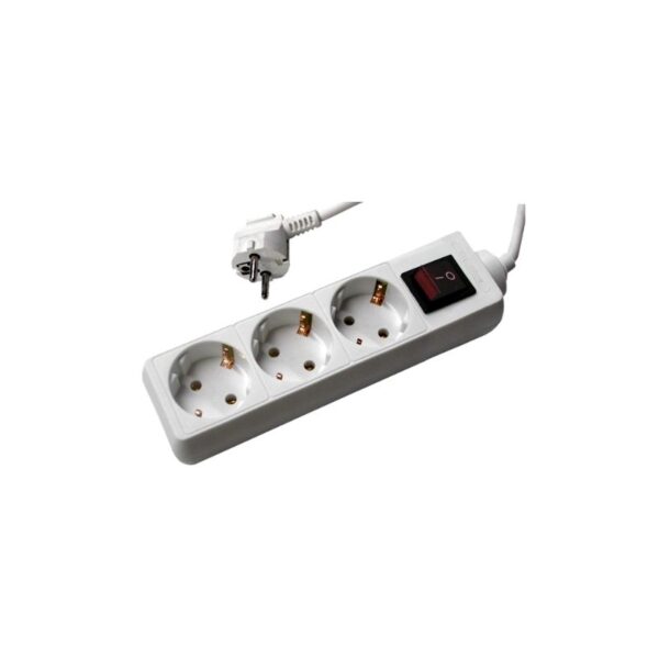Tomada Tripla c/ Terra c/ Interruptor c/ Cabo H05VV-F 3G1 10/16A - 250V~ 3m