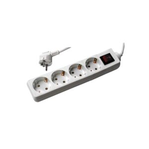 Tomada Quadrupla c/ Terra c/ Interruptor c/ Cabo H05VV-F 3G1 10/16A - 250V~ 1,5m