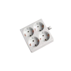 Tomada Quadrupla Quadrada c/ Terra s/ Cabo 10/16A - 250V~