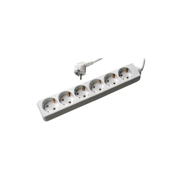 Tomada Sêxtupla c/ Terra c/ Cabo H05VV-F 3G1 10/16A - 250V~ 1,5m