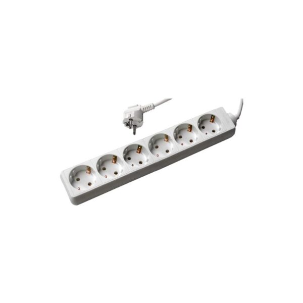 Tomada Sêxtupla c/ Terra c/ Cabo H05VV-F 3G1 10/16A - 250V~ 3m