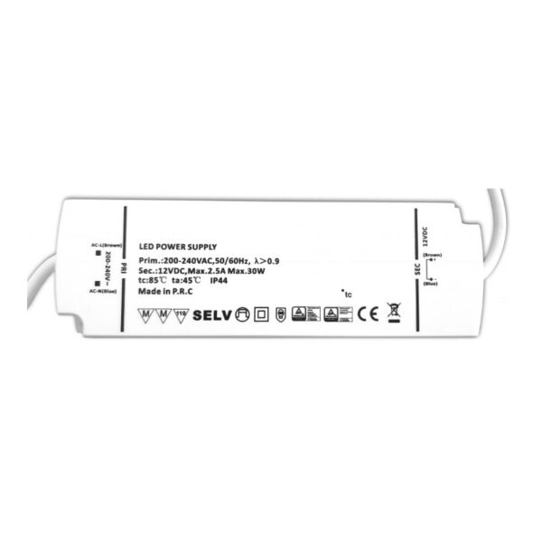 Fonte de Alimentação SLIM 12Vdc 30W IP44 CVB