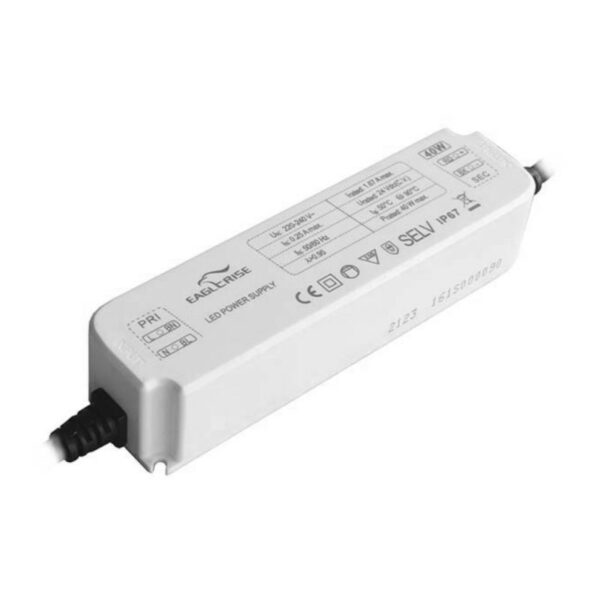 Fonte de Alimentação PFC Eagle Rise 24Vdc 40W 1.67A IP67 VTS