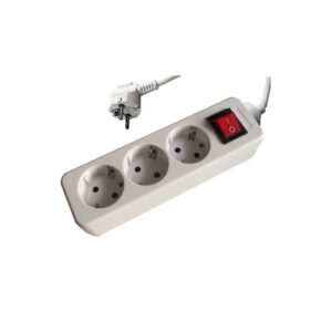 Tomada Tripla c/ Terra c/ Interruptor c/ Cabo H05VV-F 3G1,5 10/16A - 250V~ 3m