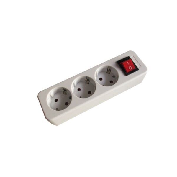 Tomada Sêxtupla c/ Terra c/ Interruptor s/ Cabo 10/16A - 250V~