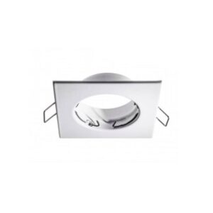 Aros P/ Lâmpada GU-10 Fixo Quadrado Branco