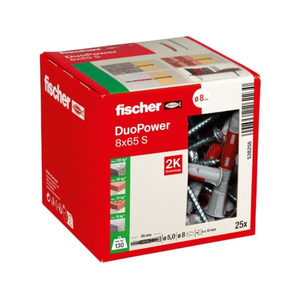 Caixa DuoPower L M8 25 unidades com parafuso 25 unidades - 538256 - Image 2