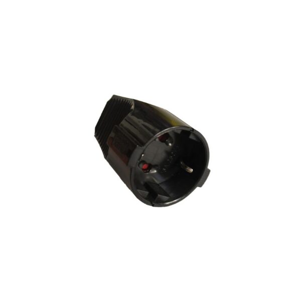Ficha Fêmea c/ Terra Saída Direita 10/16A - 250V~ Cor Preta