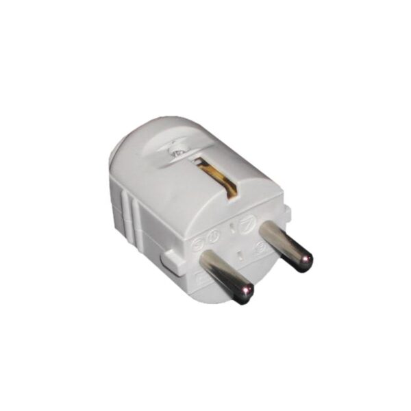 Ficha Macho c/ Terra Saída Direita 10/16A - 250V~