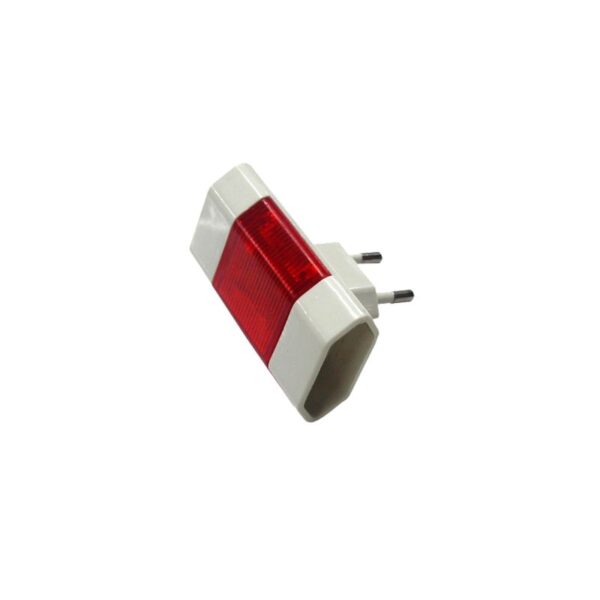 Ficha Dupla Saída Lateral c/ Luz Presença 6A - 250V~