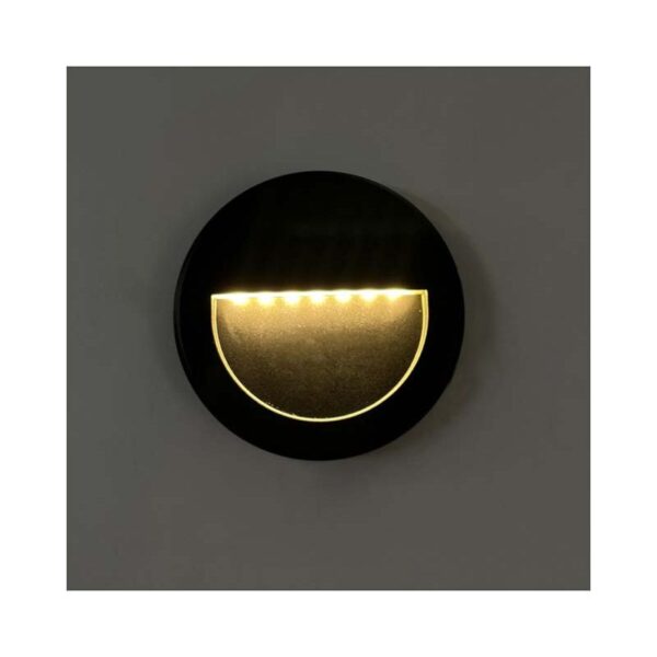 Aplique Led de Parede Saliente Preto 3W 2700k IP65 210Lm - Image 4